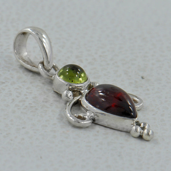 925 Sterling Silver Hessonite Pendants