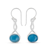 Rainbow Moonstone Silver Earrings