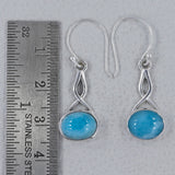 Rainbow Moonstone Silver Earrings