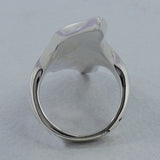 Rare Black Stingray Unisex Silver Ring