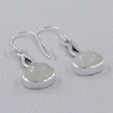 Rainbow Moonstone Silver Earrings