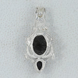 925 Sterling Silver Tourmalinated Quartz Pendant