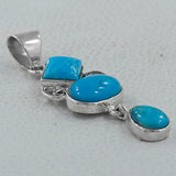 925 Sterling Silver Arizona Turquoise Pendant