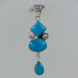 925 Silver Arizona Turquoise Pendants