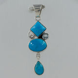 925 Silver Arizona Turquoise Pendant