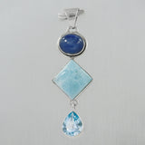 925 Silver Larimar Pendant