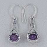 Rainbow Moonstone Silver Earrings