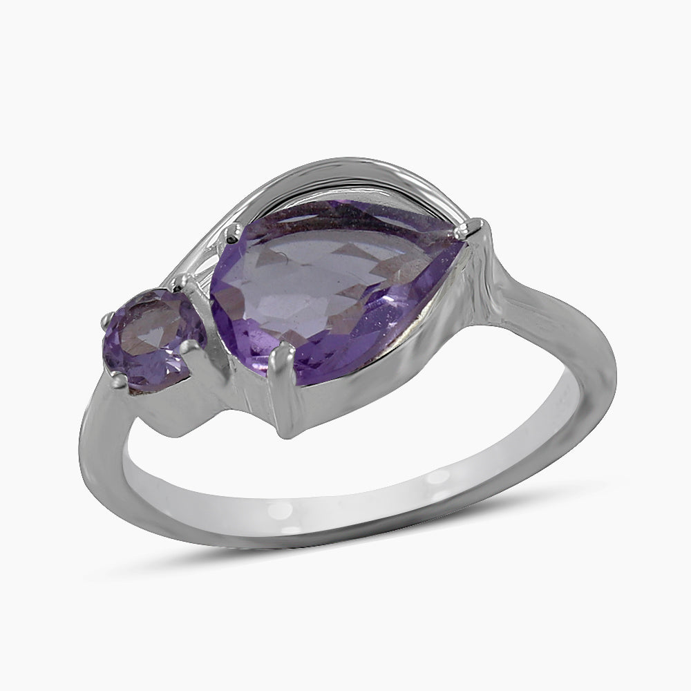 Amethyst Silver Rings