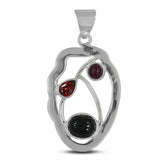 925 Sterling Silver Black Star Pendant