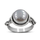 Natural Pearl Silver Ring