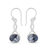 Rainbow Moonstone Silver Earrings