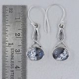 Rainbow Moonstone Silver Earrings