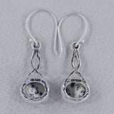 Rainbow Moonstone Silver Earrings