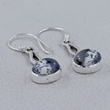 Rainbow Moonstone Silver Earrings