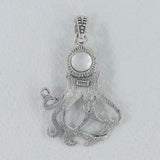 Pearl 925 Silver Octopus Pendant