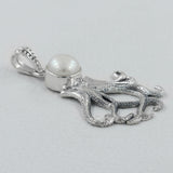 925 Silver Pearl Octopus Pendant