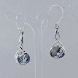 Rainbow Moonstone Silver Earrings