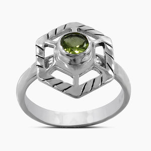 925 Sterling Silver Peridot Rings