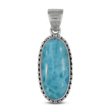 Larimar 925 Sterling Silver Pendant