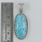 925 Sterling Silver Larimar Pendant