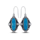 Mexican Turquoise Silver Earrings