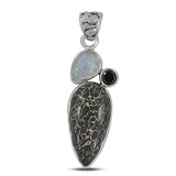 925 Sterling Silver Utah Agate Pendant