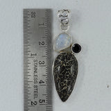 925 Sterling Silver Utah Agate Pendant