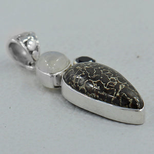 925 Sterling Silver Utah Agate Pendants