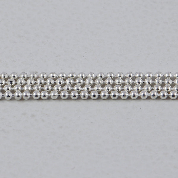 Silver Chain - 925 Sterling Silver Bead Chain for Girls