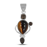 925 Sterling Silver Tiger Eye Designer Pendant