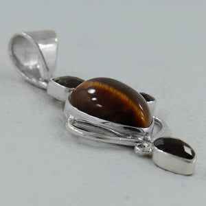 925 Sterling Silver Tiger Eye Pendants