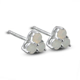 Moonstone Studs Silver Earring