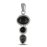 925 Sterling Silver Black Rutile Pendant