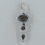 925 Sterling Silver Black Rutile Pendant