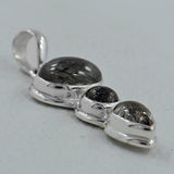 925 Sterling Silver Black Rutile Pendant