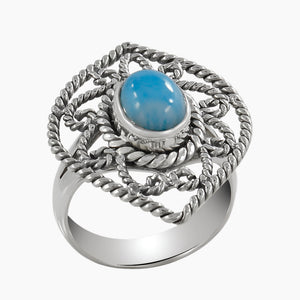 Larimar Silver Rings