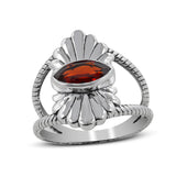 Garnet Silver Ring