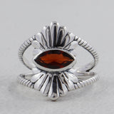 Garnet Silver Ring