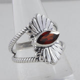 Garnet Silver Ring