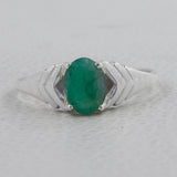 Emerald Silver Ring