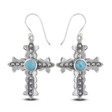 Larimar Silver Earrings