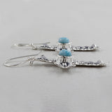 Larimar Silver Earrings