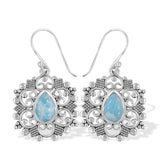 Larimar silver Earrings