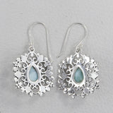 Larimar silver Earrings