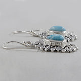 Larimar silver Earrings