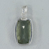 Green Amethyst Silver Pendant