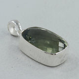 Green Amethyst Silver Pendant