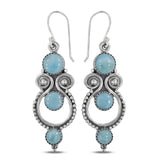 Larimar Silver Earrings
