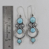 Larimar Silver Earrings