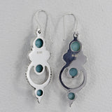 Larimar Silver Earrings